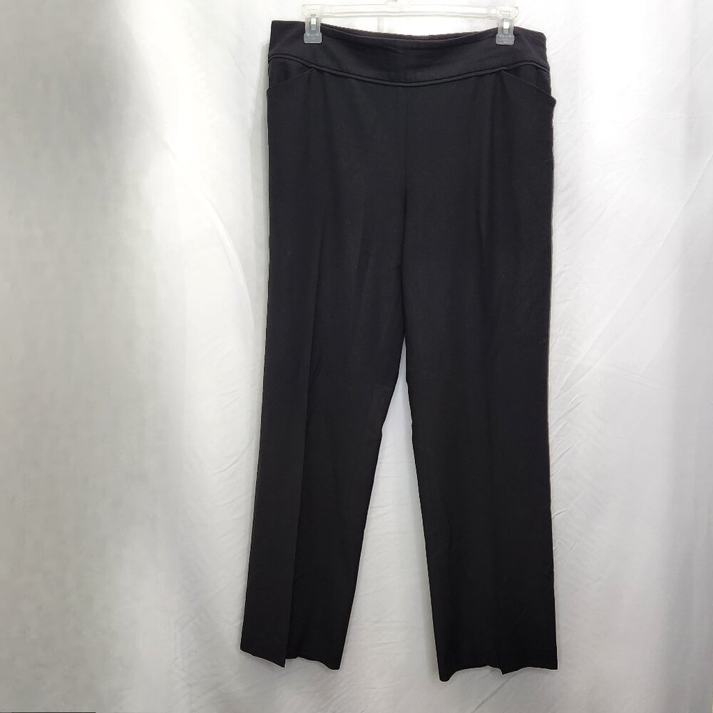 Talbots Classic Side Zip Boot Cut Dress Pants Womens 18 Black Trousers Work SS08